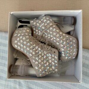 Jeffrey Campbell Bejeweled Lita Platform Bootie